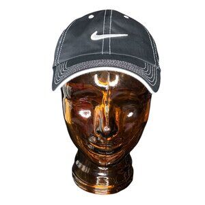 Nike Golf Men's‎ One Size Adjustable Black White Stitched Embroidered Hat Cap